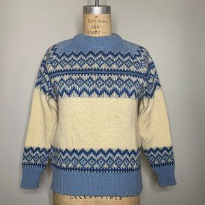 Nordstrikk Norweigan Virgin Wool Chunky Knit Cozy Bohemian Nordic Sweater